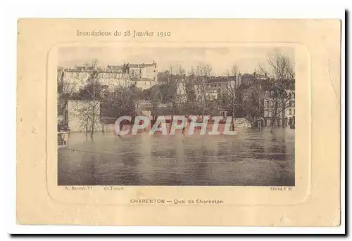 Charenton Cartes postales Quai de Charenton (inondations du 28 janvier 1910)