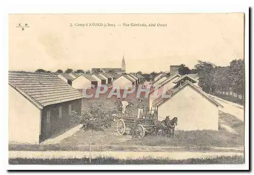 Camp d&#39Avord Cartes postales Vue generale cote Ouest (attelage chevaux)