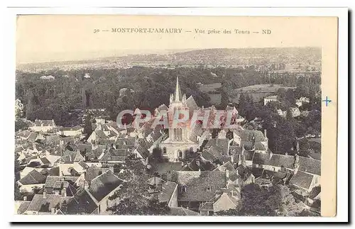 Montfort L&#39Amaury Ansichtskarte AK Vue prise des Tours