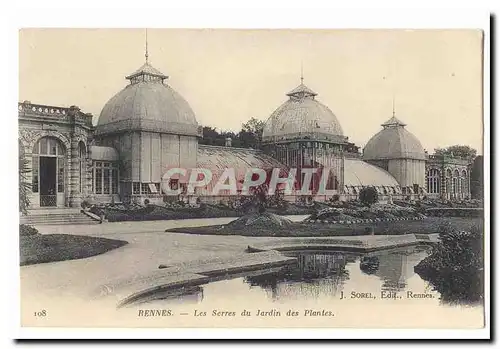 Rennes Cartes postales Les serres du Jardin des plantes