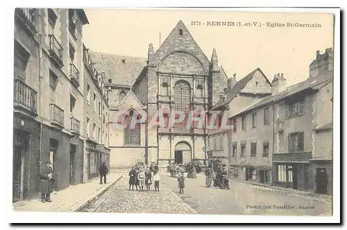 Rennes Cartes postales Eglise St Germain (tres animee)