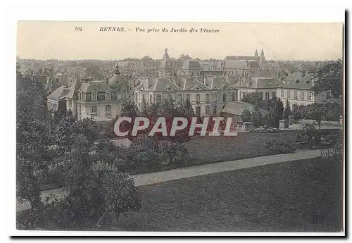 Rennes Cartes postales Vue prise du Jardin des plantes