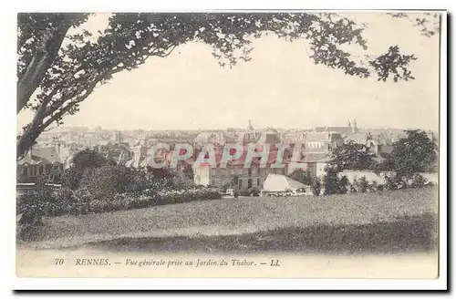 Rennes Ansichtskarte AK Vue generale prise au jardin du Thabor