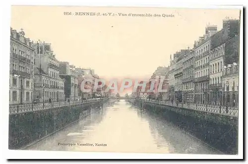 Rennes Cartes postales Vue d\�ensemble des quais
