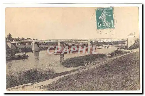 Chartrettes Cartes postales Le pont (peniches)