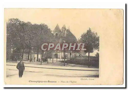 Champigny en Beauce Cartes postales Place de l&#39eglise