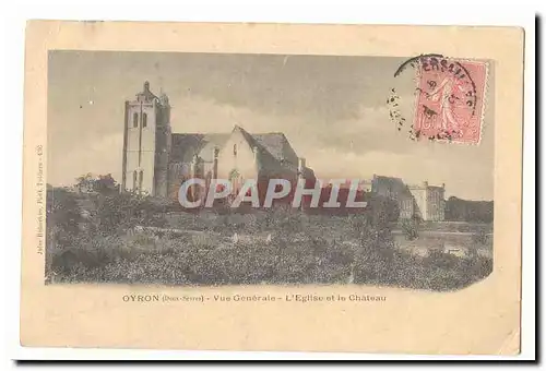 Oyron Ansichtskarte AK Vue generale L&#39eglise et le chateau