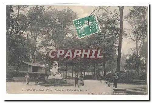 Limoges Cartes postales Jardin d'Orsay Statue du Chene et du roseau