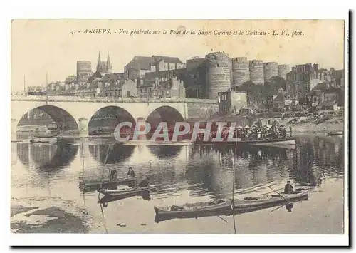 Angers Ansichtskarte AK Vue generale sur le pont de la Basse Chaine et le chateau (animation)