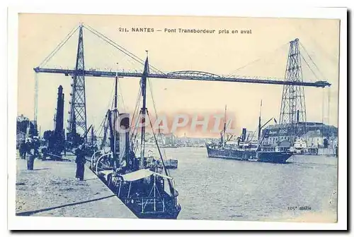 Nantes Cartes postales Pont transbordeur pris en avant