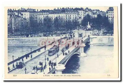 Lyon Ansichtskarte AK Pont et place Morand