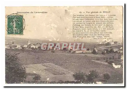 Milly Cartes postales Souvenir de Lamartine Vue generale de Milly