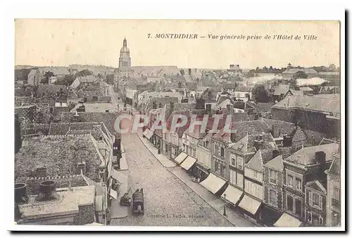 Montdidier Ansichtskarte AK Vue generale prise de l&#39hotel de ville