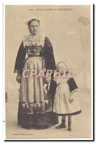 Cartes postales Femme et enfant de Chateaulin