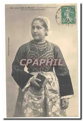 Cartes postales Jeune fille de Ploare Environs de Douarnenez Etude des coiffes de Bretagne