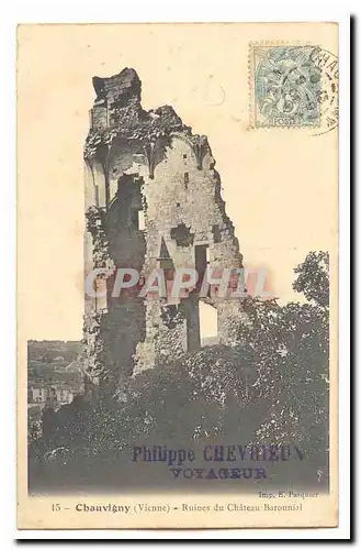 Chauvigny Cartes postales Ruines du chateau Baronnial