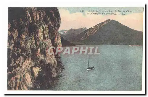 Annecy Ansichtskarte AK Le lac le roc de Chere et montagne d&#39entrevernes