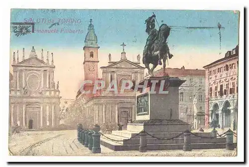 Saluti da Torino Emanuele Filiberto Cartes postales