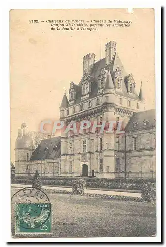 Cartes postales Chateau de Valencay Donjon du 16me siecle potant les armoiries de la famille d&#39Etamps