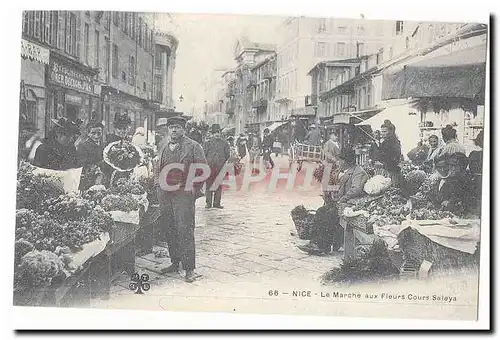 Nice Cartes postales Le marche aux fleurs Cours SAleys (reproduction)