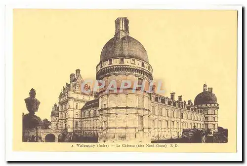 Valencay Cartes postales le chateau (cote Nord Ouest)