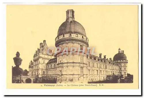 Valencay Cartes postales le chateau (cote Nord Ouest)