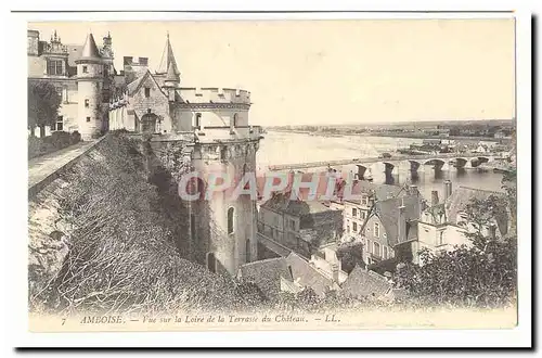 Amboise Cartes postales Vue sur la Loire de la Terrasse du chateau