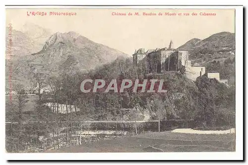 Cartes postales Chateau de M Baudon de Monis et vue des Cabannes