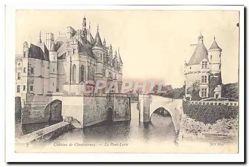 Chateau de Chenonceaux Ansichtskarte AK le pont levis