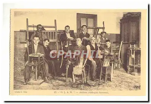 Institution des Jeunes Aveugles de Nancy IJAn 8 rue de Santifontaine Cartes postales Ateliers (reeduques hommes)