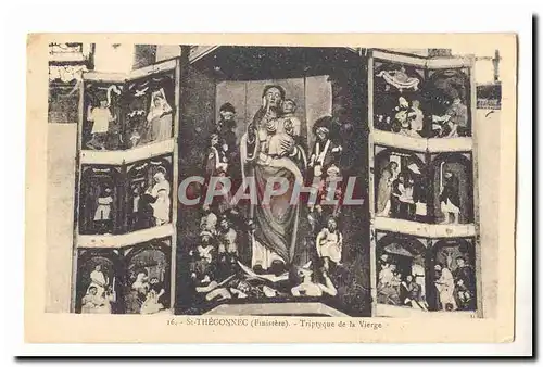 St Thegonnec Cartes postales Le sepulcre Tryptique de la vierge