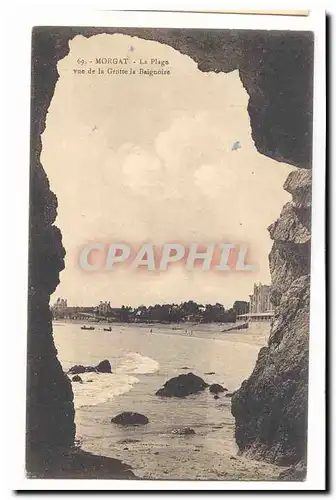 Morgat Ansichtskarte AK La plage vue de la grotte la Baignoire