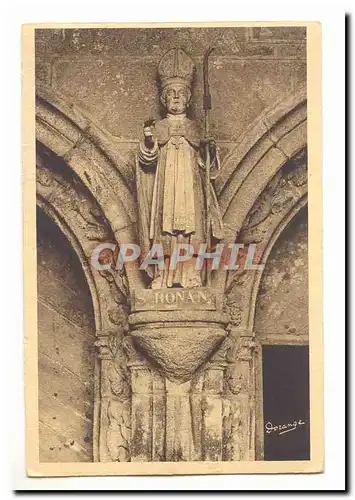 Locronan Cartes postales Eglise 15eme statue de St Ronan