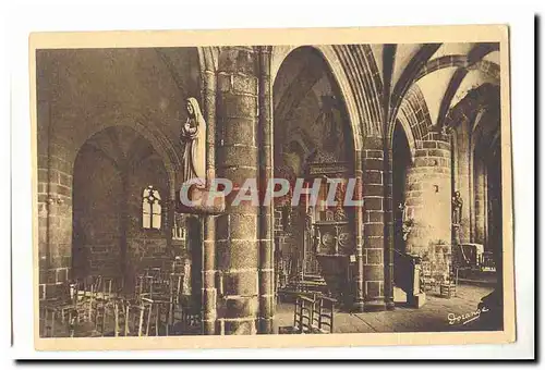 Locronan Ansichtskarte AK Interieur de l&#39Eglise 15eme Bas cote