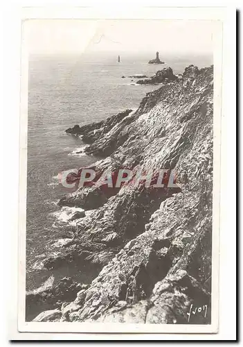 Pointe du Raz Moderne Karte L&#39eperon et le phare de la vieille (lighthouse)