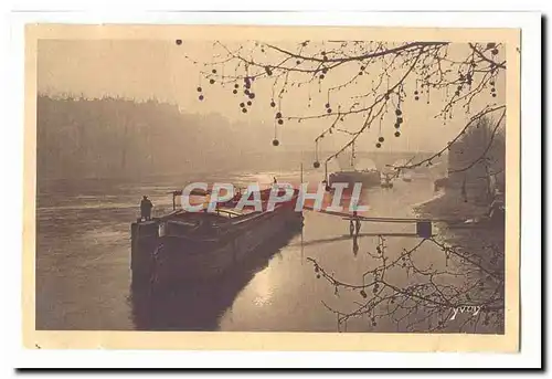 Paris (1er) Ansichtskarte AK chalands sur la Seine (bateaux peniches)