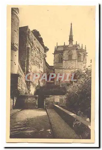 Chateau d&#39amboise Cartes postales La chapelle Saint Hubert et la Tour Heurtault