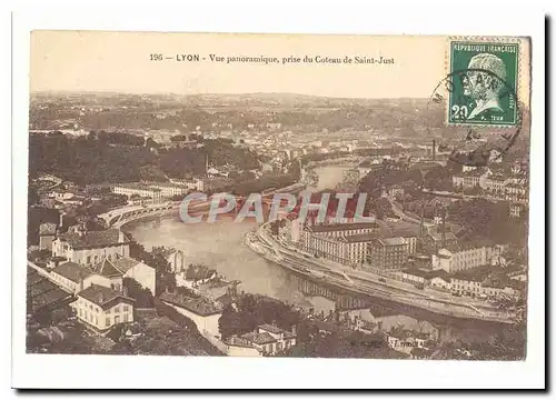 Lyon Cartes postales Vue panoramique prise du coteau de Saint Just