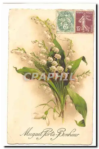 Cartes postales Muguet Porte bonheur