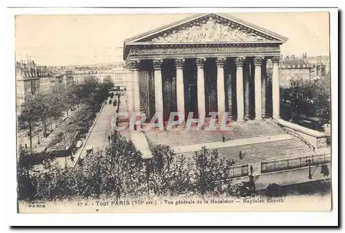 Paris (8eme) Cartes postales Vue generale de la Madeleine