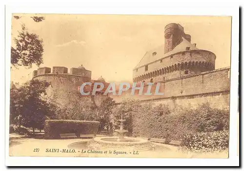 Saint Malo Cartes postales Le chateau et le square