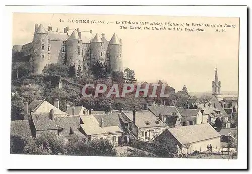 Luynes Ansichtskarte AK Le chateau l&#39eglise et la aprtie ouest du Bourg