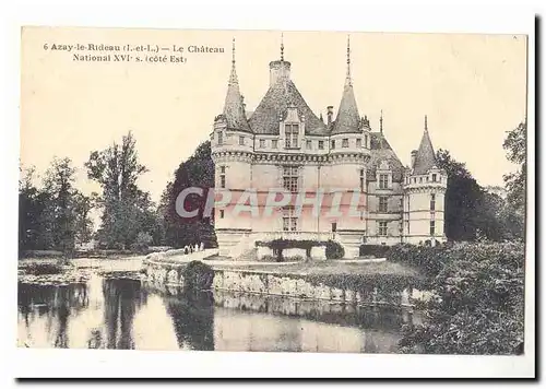 Azay le Rideau Cartes postales Le chateau national 16eme (cote Est)