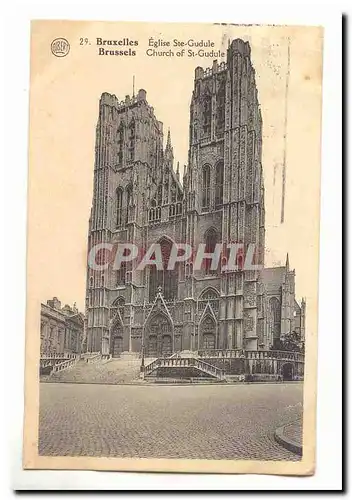 Bruxelles Cartes postales Eglise Ste Gudule