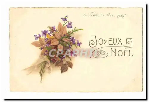 Cartes postales Joyeux Noel (fleurs)