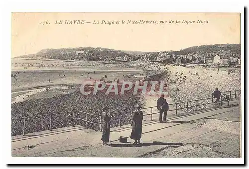 Le Havre Cartes postales La plage et le Nice Havrais vue de la digue Nord