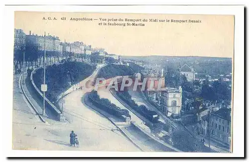 Angouleme Ansichtskarte AK Vue prise du rempart du Midi sur le rempart Desaix et le faubourg St Martin