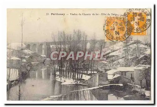 Parthenay Ansichtskarte AK Viaduc du chemin de fer Effet de neige