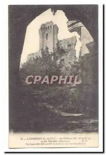 Lavardin Cartes postales Le chateau (12 14 et 15eme) vu de l&#39escalier d&#39honneur