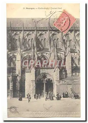 Bourges Cartes postales Cathedrale Portail sud